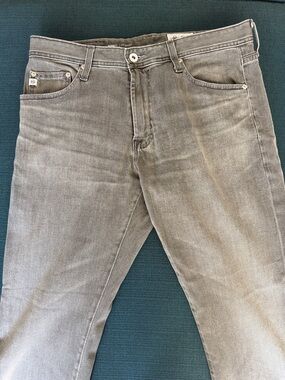 Ag Adriano Goldschmied Men's Slim Straight Gray Jeans